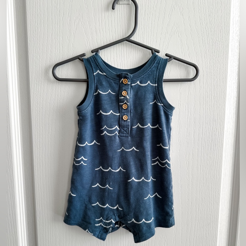 Little Co. Waves Organic Cotton Jumpsuit